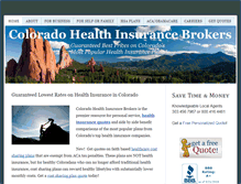 Tablet Screenshot of coloradohealthinsurancebrokers.com